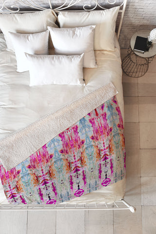 Amy Sia Ubud Multi Fleece Throw Blanket