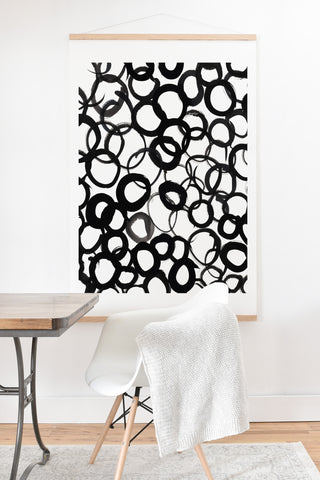 Amy Sia Watercolor Circle Black Art Print And Hanger