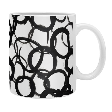 Amy Sia Watercolor Circle Black Coffee Mug