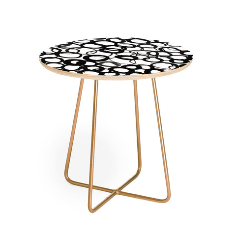 Amy Sia Watercolor Circle Black Round Side Table