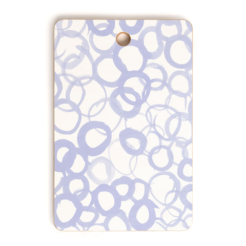 Amy Sia Watercolor Circle Pale Blue Cutting Board Rectangle
