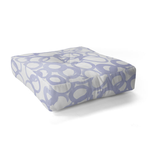 Amy Sia Watercolor Circle Pale Blue Floor Pillow Square