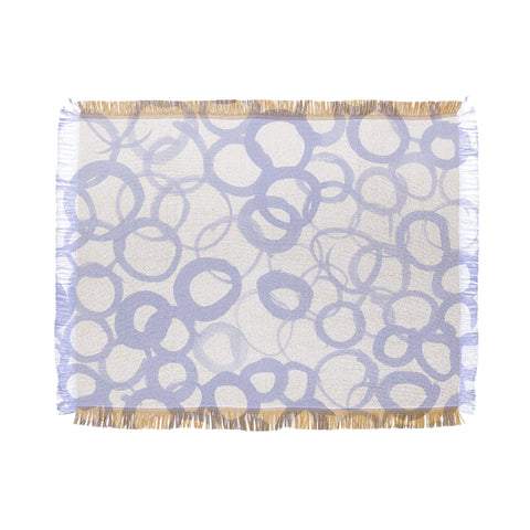Amy Sia Watercolor Circle Pale Blue Throw Blanket