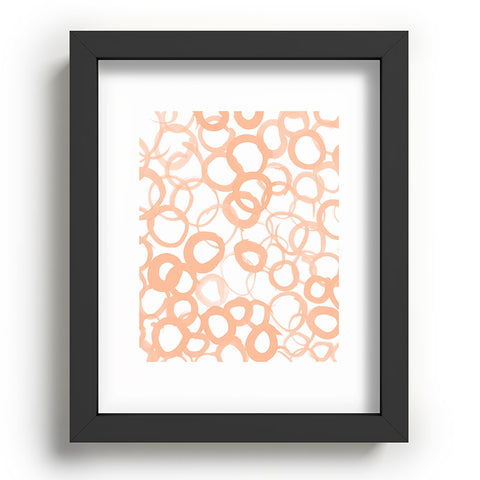 Amy Sia Watercolor Circle Peach Recessed Framing Rectangle