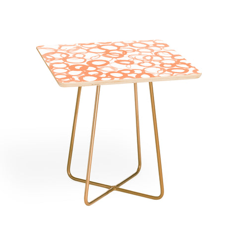 Amy Sia Watercolor Circle Peach Side Table