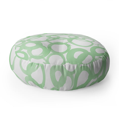 Amy Sia Watercolor Circle Sage Floor Pillow Round