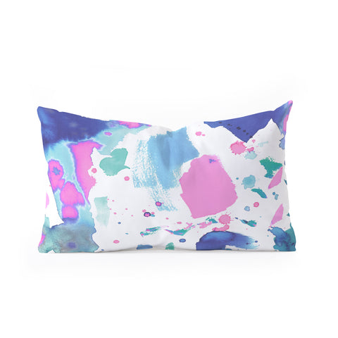 Amy Sia Watercolor Splash 2 Oblong Throw Pillow