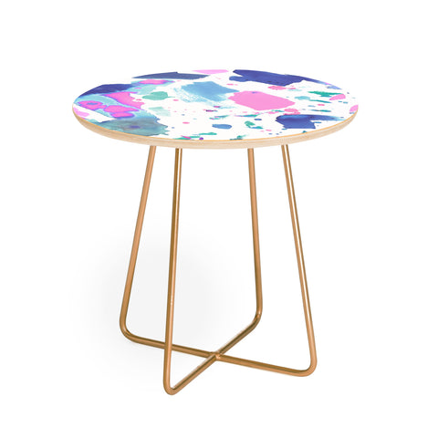 Amy Sia Watercolor Splash 2 Round Side Table