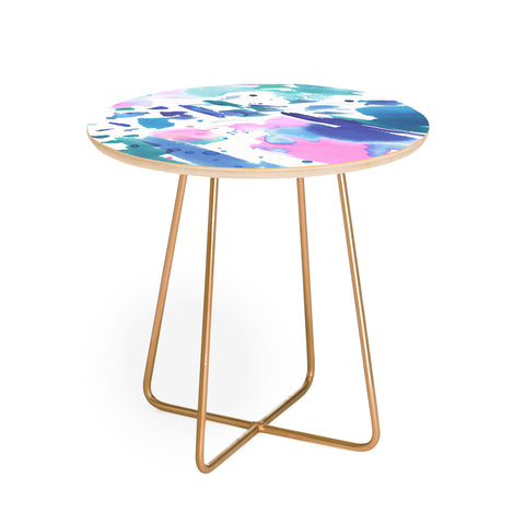 Amy Sia Watercolor Splash Round Side Table