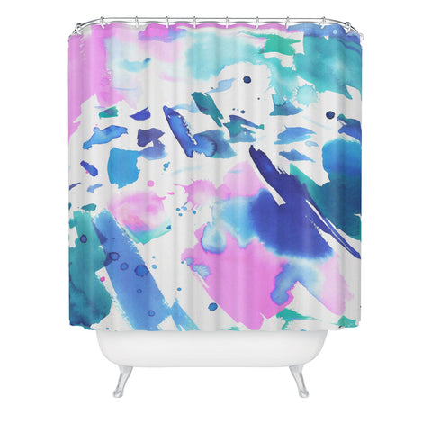Amy Sia Watercolor Splash Shower Curtain