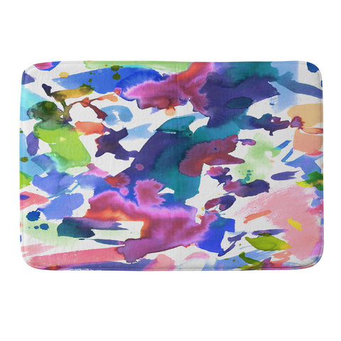 Amy Sia Watercolor Splatter 2 Memory Foam Bath Mat