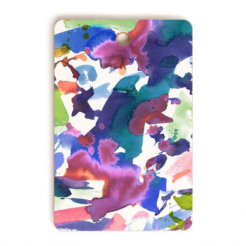 Amy Sia Watercolor Splatter 2 Cutting Board Rectangle