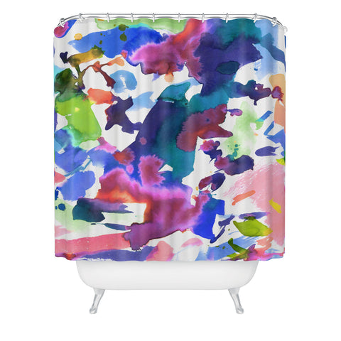 Amy Sia Watercolor Splatter 2 Shower Curtain