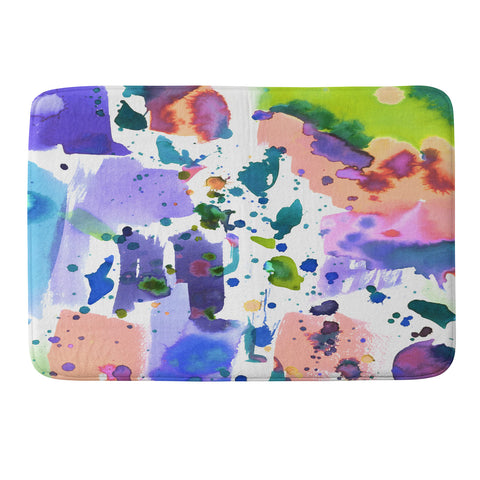 Amy Sia Watercolor Splatter Memory Foam Bath Mat