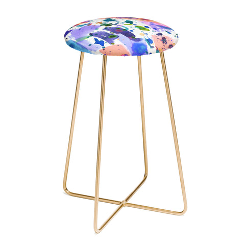 Amy Sia Watercolor Splatter Counter Stool