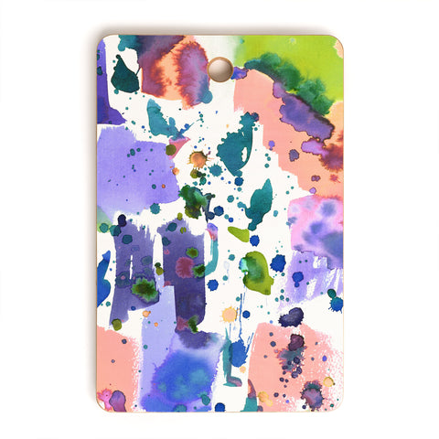 Amy Sia Watercolor Splatter Cutting Board Rectangle