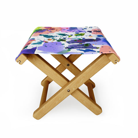 Amy Sia Watercolor Splatter Folding Stool