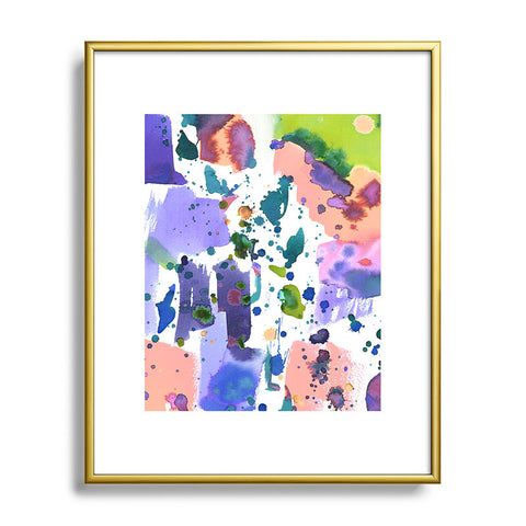 Amy Sia Watercolor Splatter Metal Framed Art Print