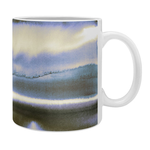 Amy Sia Watercolor Stripe Deep Blue Coffee Mug
