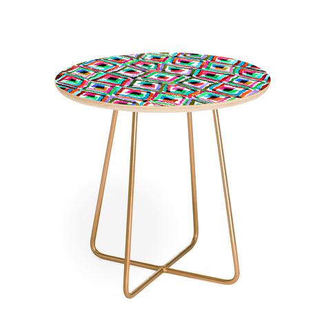 Amy Sia Watercolour Ikat 1 Round Side Table