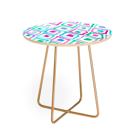Amy Sia Watercolour Ikat 2 Round Side Table