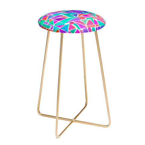 Amy Sia Watercolour Shapes 1 Counter Stool