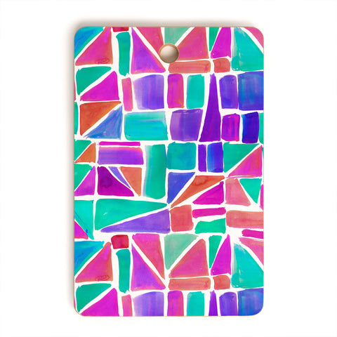Amy Sia Watercolour Shapes 1 Cutting Board Rectangle
