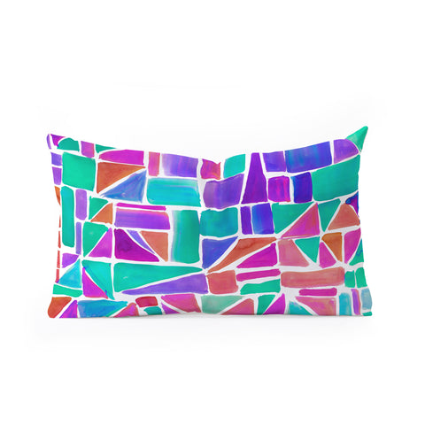 Amy Sia Watercolour Shapes 1 Oblong Throw Pillow