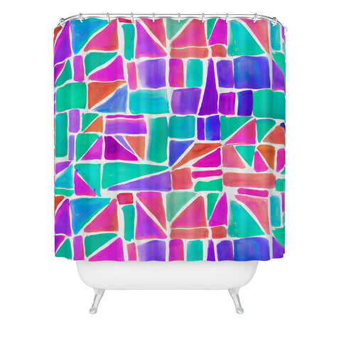 Amy Sia Watercolour Shapes 1 Shower Curtain