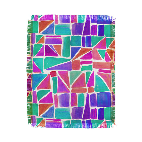 Amy Sia Watercolour Shapes 1 Throw Blanket
