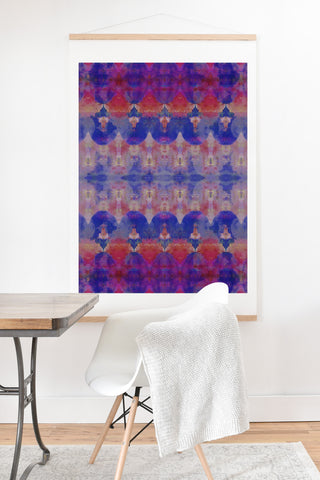 Amy Sia Watercolour Tribal Blue Art Print And Hanger