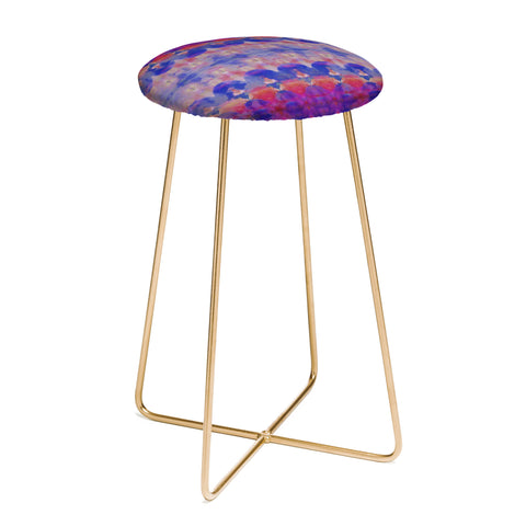 Amy Sia Watercolour Tribal Blue Counter Stool