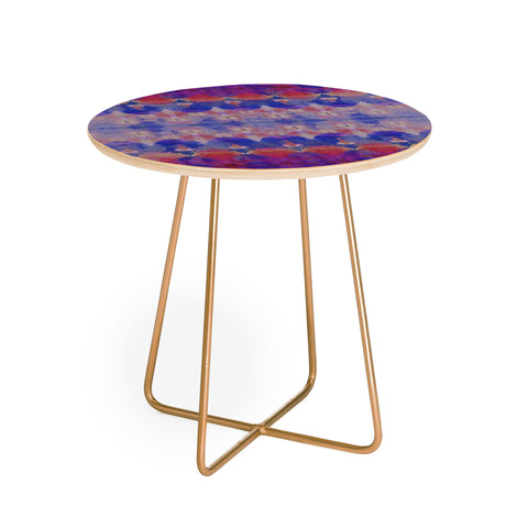 Amy Sia Watercolour Tribal Blue Round Side Table
