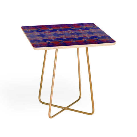 Amy Sia Watercolour Tribal Blue Side Table