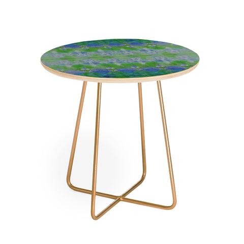Amy Sia Watercolour Tribal Green Round Side Table