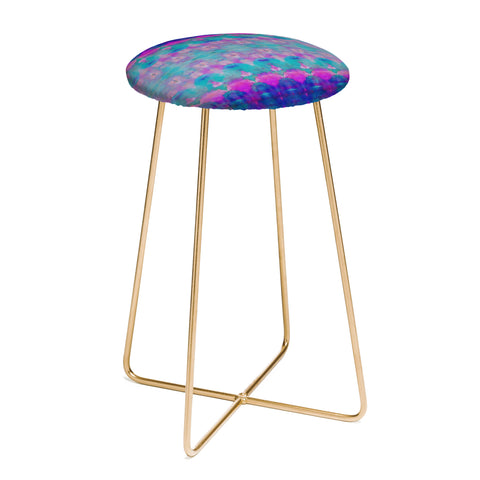 Amy Sia Watercolour Tribal Pink Counter Stool