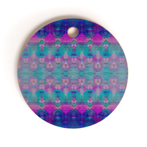 Amy Sia Watercolour Tribal Pink Cutting Board Round