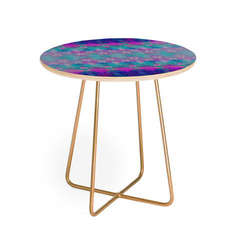 Amy Sia Watercolour Tribal Pink Round Side Table