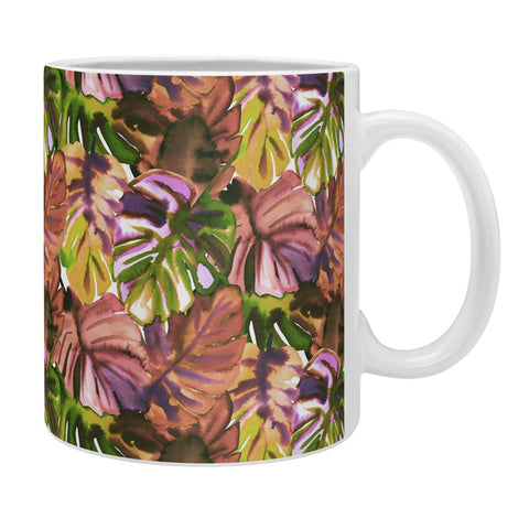 Amy Sia Welcome to the Jungle Palm Aubergine Coffee Mug