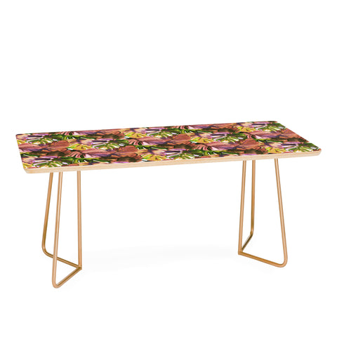 Amy Sia Welcome to the Jungle Palm Aubergine Coffee Table