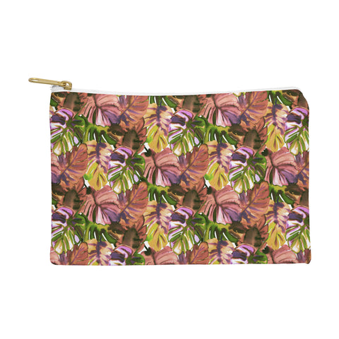 Amy Sia Welcome to the Jungle Palm Aubergine Pouch