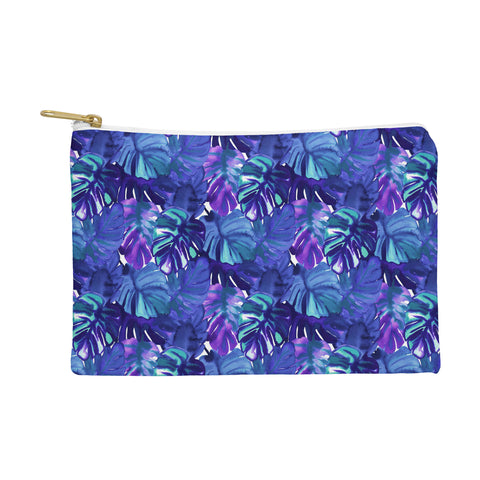 Amy Sia Welcome to the Jungle Palm Blue Pouch
