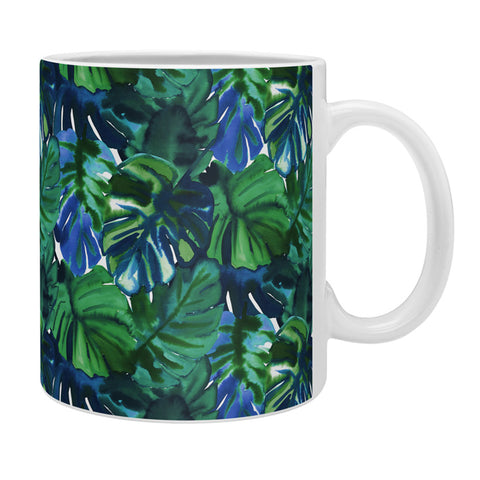 Amy Sia Welcome to the Jungle Palm Deep Green Coffee Mug