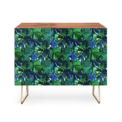 Amy Sia Welcome to the Jungle Palm Deep Green Credenza