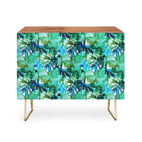 Amy Sia Welcome to the Jungle Palm Green Credenza