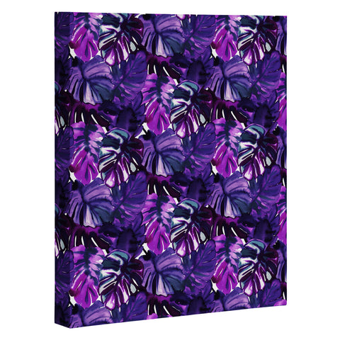 Amy Sia Welcome to the Jungle Palm Purple Art Canvas