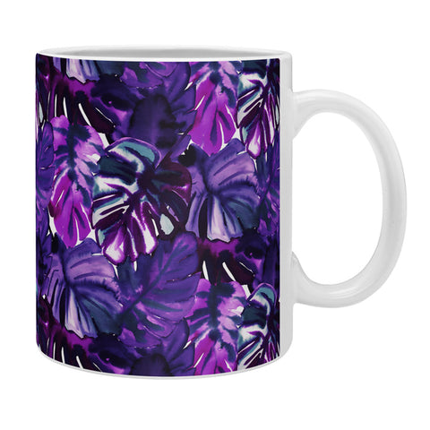 Amy Sia Welcome to the Jungle Palm Purple Coffee Mug