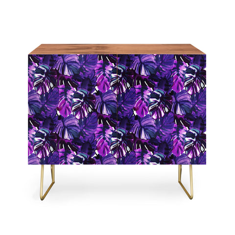Amy Sia Welcome to the Jungle Palm Purple Credenza
