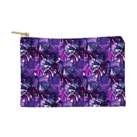 Amy Sia Welcome to the Jungle Palm Purple Pouch