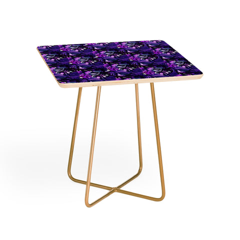 Amy Sia Welcome to the Jungle Palm Purple Side Table